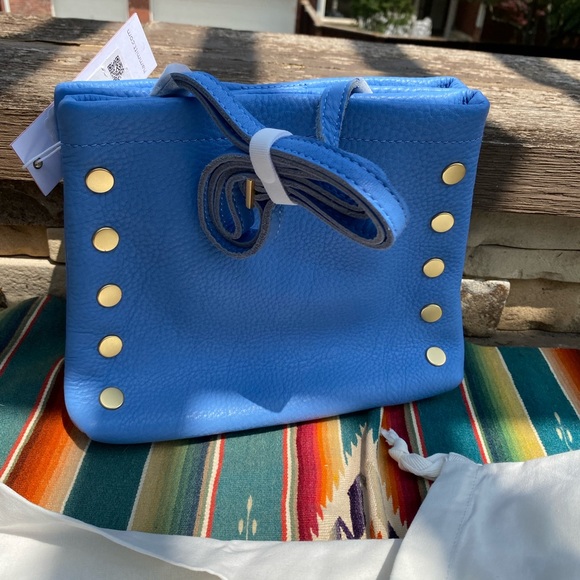 Hammitt Duke Crossbody Clutch Skylight Blue/Brushed Gold NEW - Picture 8 of 8